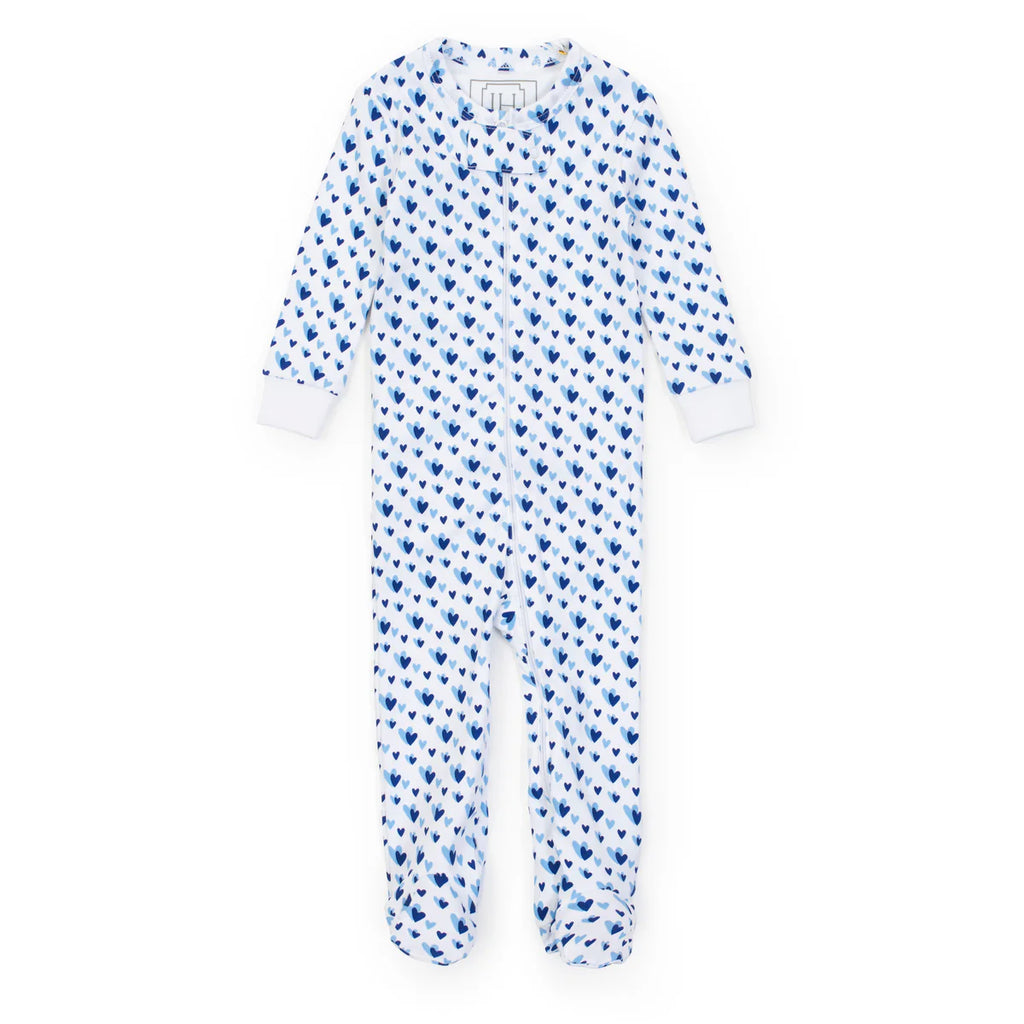 Parker Zipper Pajama Heart to Heart- Blue