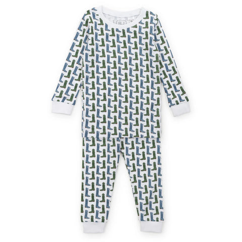 Grayson Pjs- Blue Cowboy Boots