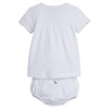 Pinpoint Layette Knit Set- Mallard (3m)