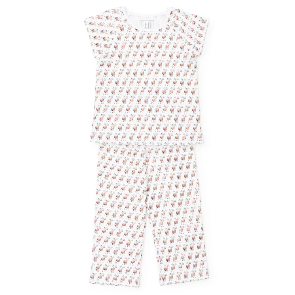 Merrick Pant Set- Festive Deer (4t)