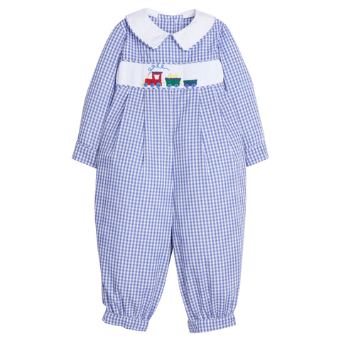 Chest Smocked Romper- Train